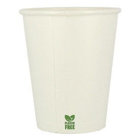 Plastic-Free Paper Cup 8 Oz/240ml White Ø8cm (50 Units)