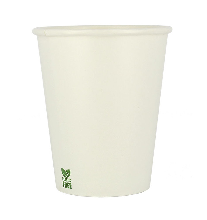 Plastic-Free Paper Cup 8 Oz/240ml White Ø8cm (1.000 Units)