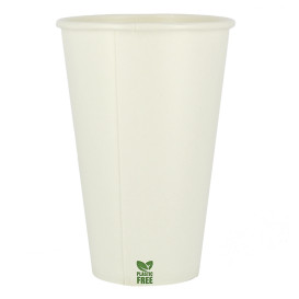 Plastic-Free Paper Cup 12 Oz/360ml White Ø8cm (50 Units)