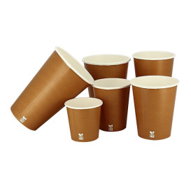 Plastic-Free Paper Cup 14 Oz/420ml "Caramel" Ø9cm (50 Units)
