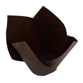 Cupcake Liner Tulip shape "Twist" Brown Ø5x6,5/9,8cm (300 Units)