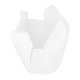Cupcake Liner Tulip shape White Ø5x5/8cm (125 Units)  