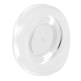 Tasting Plastic Plate Durable SAN "Ellipse" Clear 10ml (6 Units)