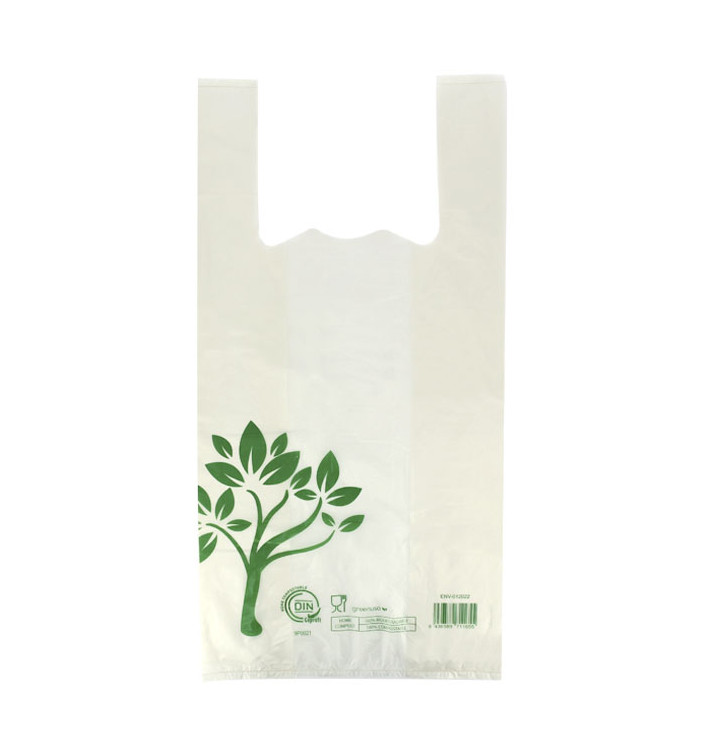 Plastic T-Shirt Bag Home Compost “Be Eco!” 40x50cm (100 Units) 