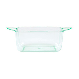 Plastic Container PS with Handles Water Green 9,6x5x3,5cm (24 Units)