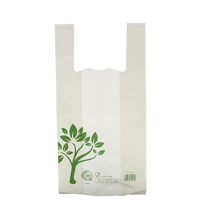 Plastic T-Shirt Bag Home Compost “Be Eco!” 35x45cm (100 Units)