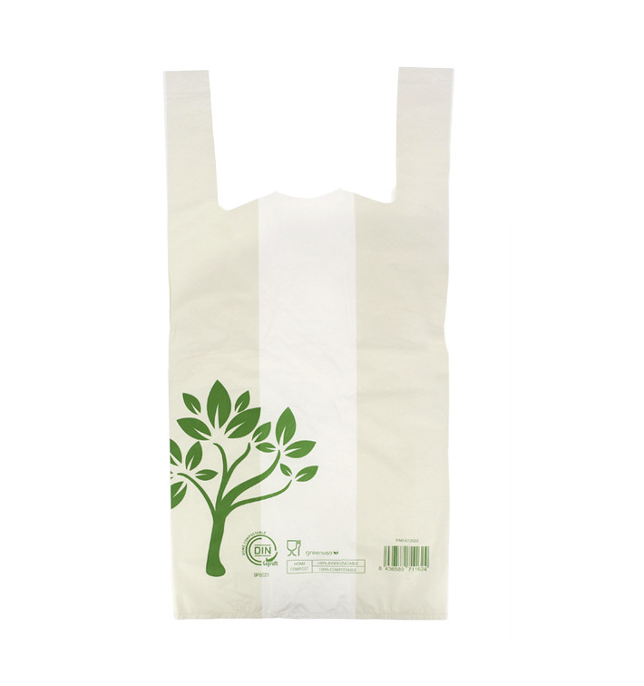 Plastic T-Shirt Bag Home Compost “Be Eco!” 50x60cm (500 Units)