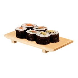 Bamboo Sushi Tray 27,5x18x2,5cm (20 Units)