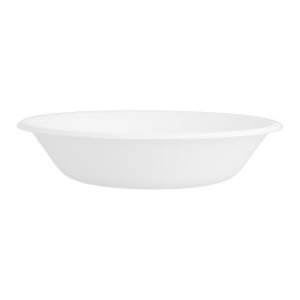 Sugarcane Plate Deep White Ø16 cm (1000 Units)