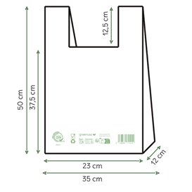 Plastic T-Shirt Bag Home Compost “Classic” 35x50cm (100 Units)