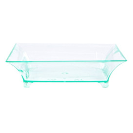 Plastic Tasting Plate PS Water Green 6,5x6,5x1,5cm (30 Units) 