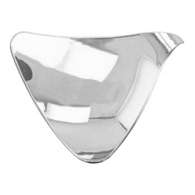 Plastic Tasting Plate PS with Handle Silver 8x1,9cm (500 Units)