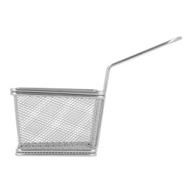 Serving Mini Fryer Container Steel 10x9x6cm (6 Units)