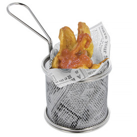 Serving Mini Fryer Container Steel 9,3x8,5cm (1 Unit) 