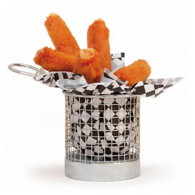 Serving Mini Fryer Container Steel 9,3x8,5cm (1 Unit) 
