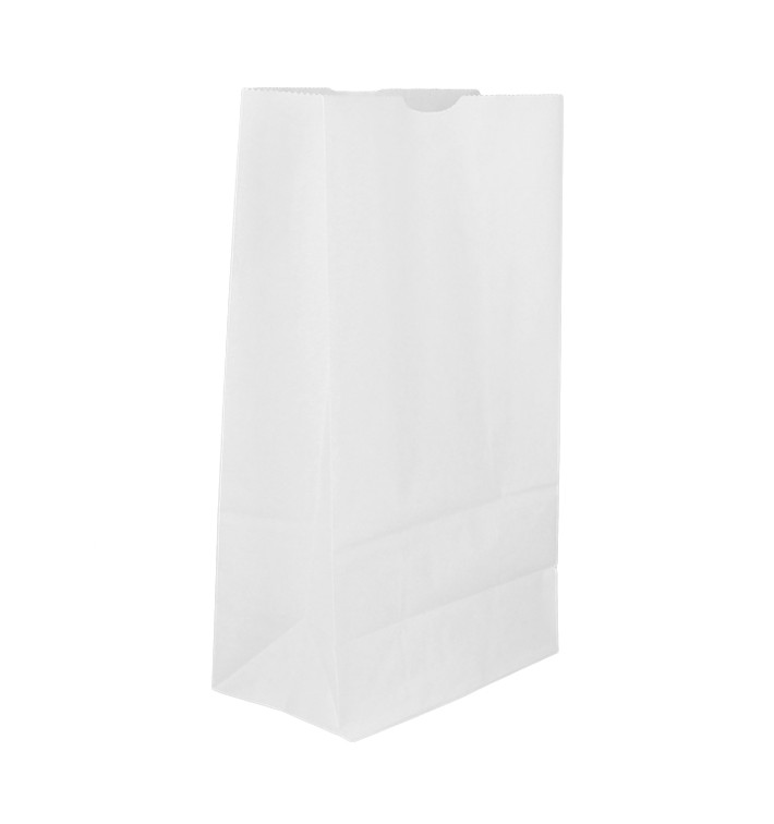 Paper Bag without Handle Kraft White 50g/m² 15+9x28cm (1.000 Units)