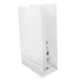 Paper Bag without Handle Kraft White 50g/m² 15+9x28cm (1.000 Units)
