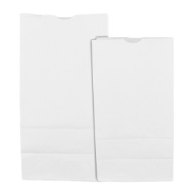 Paper Bag without Handle Kraft White 50g/m² 15+9x28cm (1.000 Units)