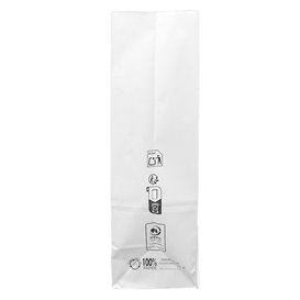 Paper Bag without Handle Kraft White 50g/m² 15+9x28cm (1.000 Units)