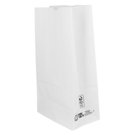 Paper Bag without Handle Kraft White 50g/m² 12+8x24cm (1.000 Units)