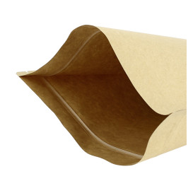 Paper Doypack Kraft with self closing and Window 16+8x26cm (50 Units)