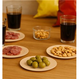 Wooden Plate Round Shape 15,5cm (50 Units) 
