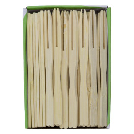 Bamboo Tasting Mini Fork 9cm (200 Units)  