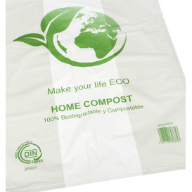 Plastic T-Shirt Bag Bio Home Compost 55x60cm (100 Units) 