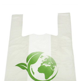 Plastic T-Shirt Bag Bio Home Compost 55x60cm (100 Units) 