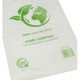 Die-Cut Handle Plastic Bags Bio Home Compost 20x33cm (100 Units)
