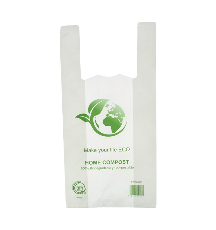 Plastic T-Shirt Bag Bio Home Compost 30x40cm (100 Units) 