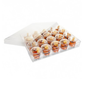 Plastic Tray PS + 20 Bowl Kit with Lid Round Shape (1 Unit)