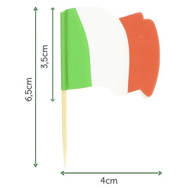 Italy Flag Food Pick 6,5cm (14400 Units)