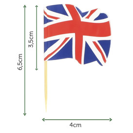UK Flag Food Pick 6,5cm (144 Units)  