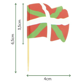 Euskadi Flag Food Pick 6,5cm (14400 Units)