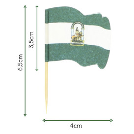 Andalusia Flag Food Pick 6,5cm (144 Units)  