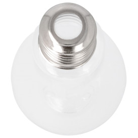 Plastic Bottle with Cap Light Bulb Design PET Clear 100ml (250 Units)