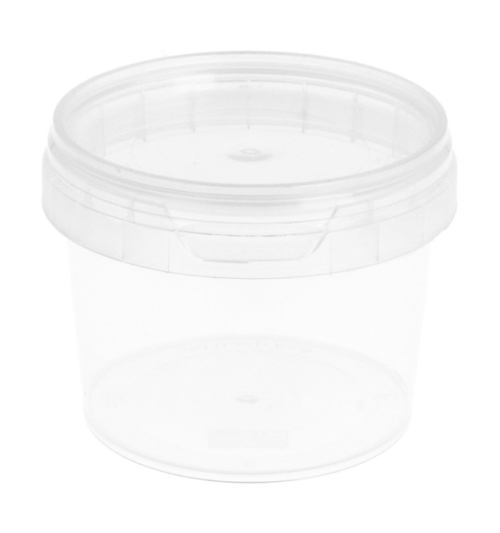 Plastic Deli Container with Plastic Lid PP Tamper-Evident 120ml Ø6,9cm (25 Units) 
