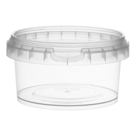 Plastic Deli Container with Plastic Lid PP Tamper-Evident 210 ml Ø9,5 (13 Units)