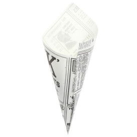 Paper Food Cone Grease-Proof "Times" 16cm 40g (250 Units)