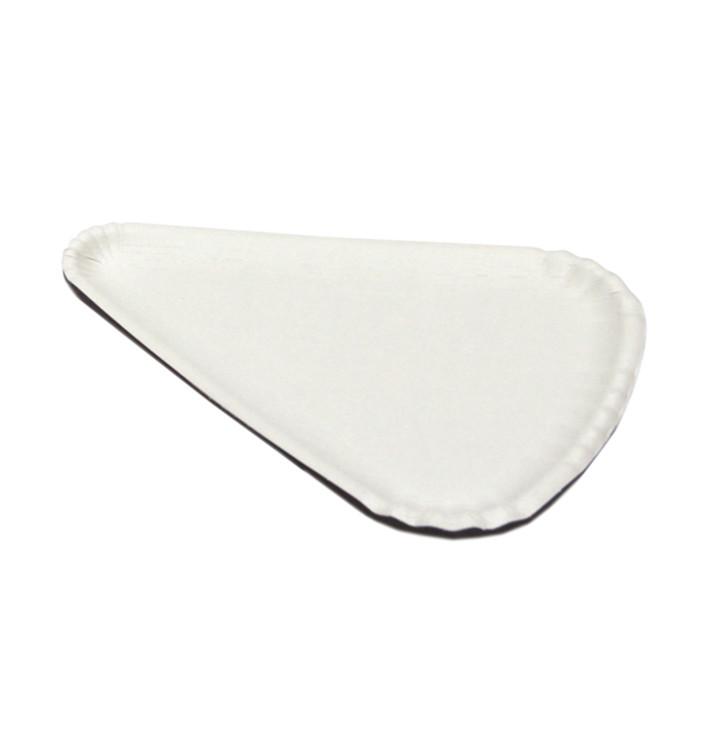 Paper Pizza Plate White Triangular Shape 1/8 24x18 (1000 Units)
