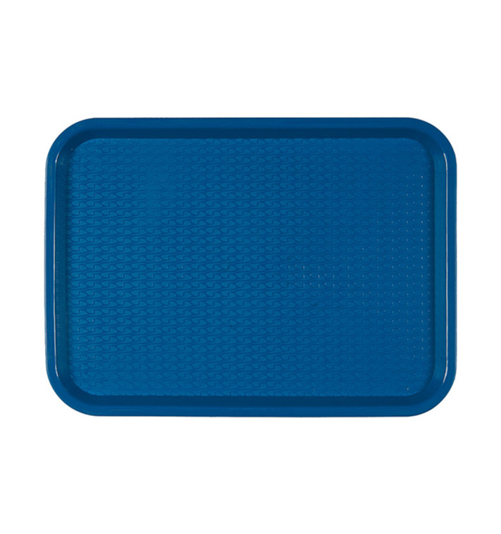 Plastic Tray Fast Food Blue 27,5x35,5cm (1 Unit) 