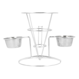 Display Basket Containers Steel 2 Cups Ø10,8x15,2cm (1 Unit) 