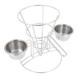 Display Basket Containers Steel 2 Cups Ø10,8x15,2cm (1 Unit) 