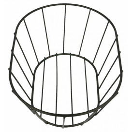 Basket Containers Steel Oval Shape Black 21,6x14x7,6cm (1 Unit) 