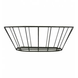 Basket Containers Steel Oval Shape Black 21,6x14x7,6cm (24 Units)