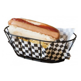 Basket Containers Steel Oval Shape Black 21,6x14x7,6cm (24 Units)