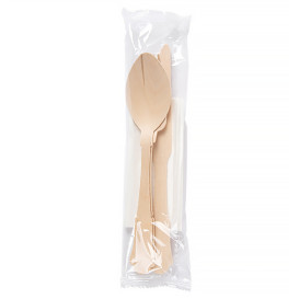 Wooden Cutlery Napkin Kit "Classic" 20cm (25 Units)