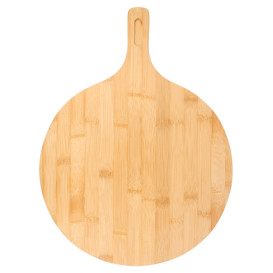 Bamboo Serving Platter with Handle Round shape Ø29x2,5cm (10 Units)