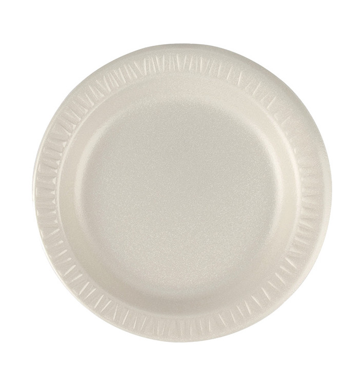 Foam Plate "Quiet Classic" Laminated Honey Ø18 cm (125 Units)  